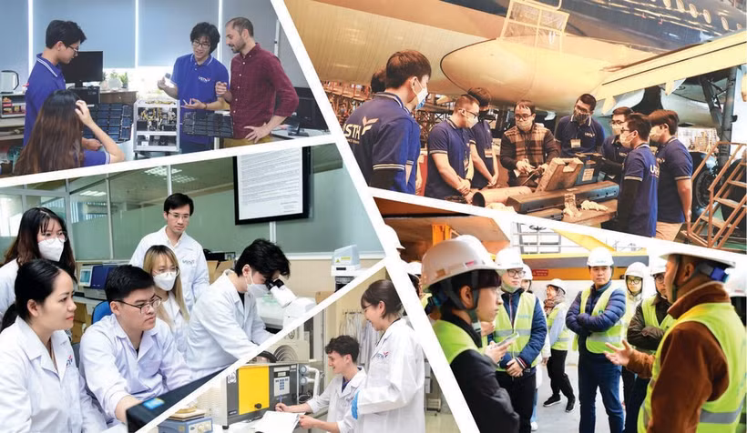 Cours de travaux pratiques à l’Université des sciences et technologies de Hanoï. Photo : USTH