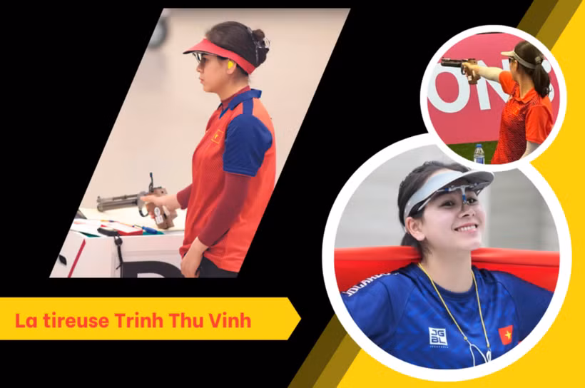 La tireuse Trinh Thu Vinh. Photo: VNA