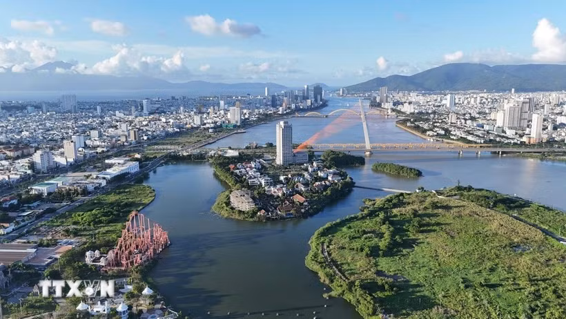 Le fleuve Hàn vu d'en haut. Photo: VNA