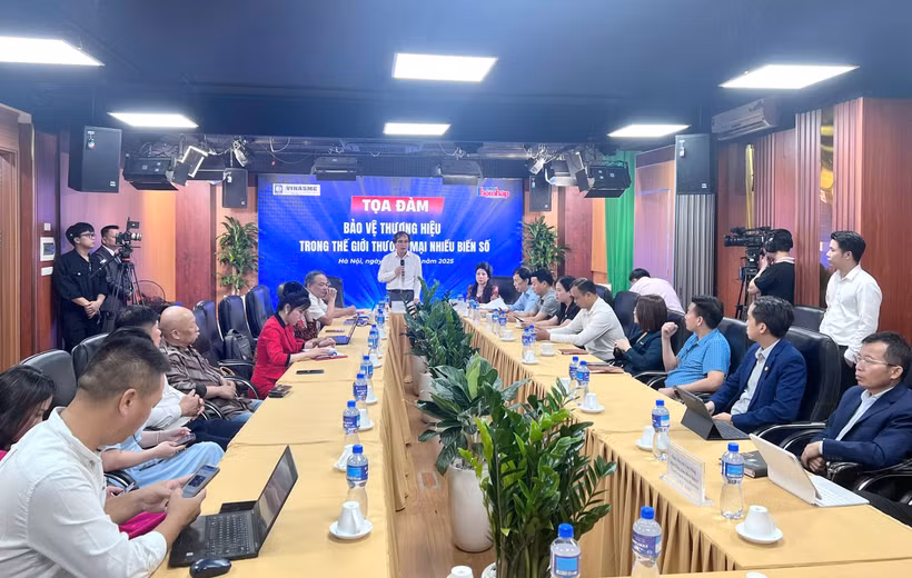 Vue du colloque sur la protection des marques dans un monde en pleine mutation, à Hanoi, le 28 mai. Photo: daibieunhandan.vn