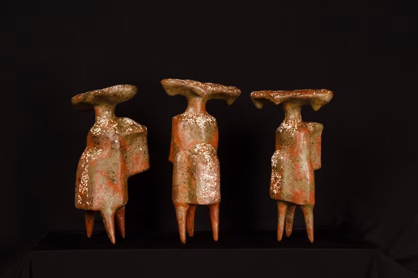 L’œuvre «Espace de la montagne » de l’artiste Lê Lang Luong. Des artistes vietnamiens et japonais font parler la matière à Kanagawa. Photo diffusée par la VNA