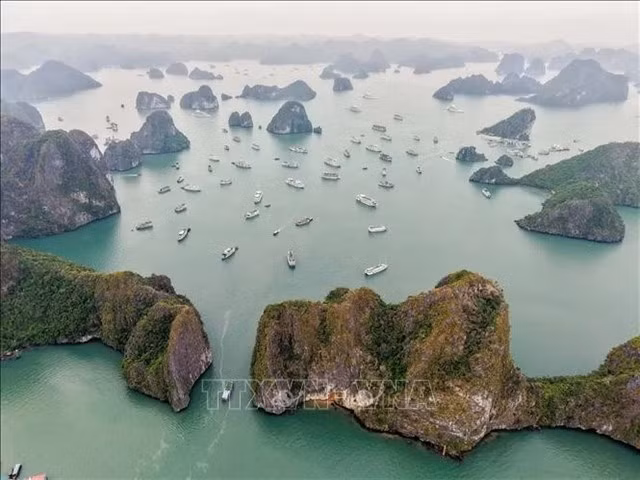 La baie de Ha Long, classée au patrimoine mondial de l’UNESCO, est située dans la province de Quang Ninh. Photo : VNA