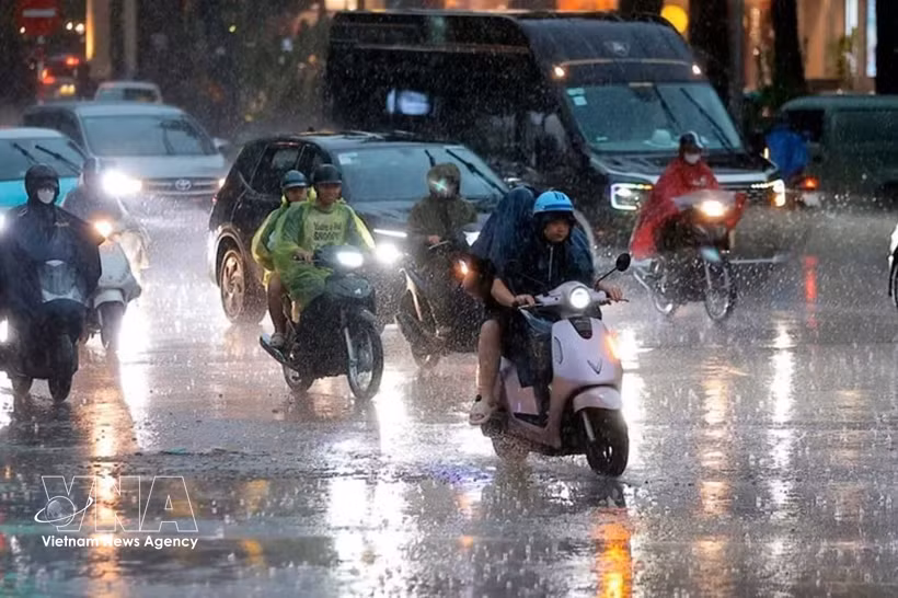 De fortes pluies vont s'abattre sur le Nord et le Centre-Nord du Vietnam. Photo: VNA
