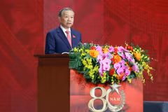 Le Secrétaire général du Comité central du Parti communiste du Vietnam, Tô Lâm a prononcé un discours important. Photo : VA