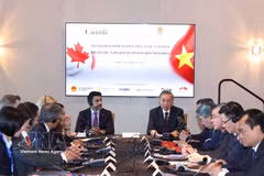 Le secrétaire général du Parti et président de la République Tô Lâm lors du Dialogue de haut niveau des entreprises Vietnam-Canada. Photo : VNA