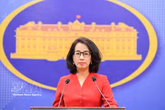 La porte-parole du ministère des Affaires étrangères, Pham Thu Hang. Photo : VNA