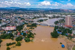 Inondations à Thai Nguyen. Photo : VNA