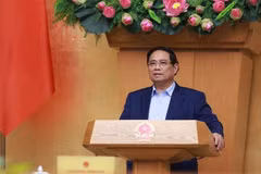 Le Premier ministre Pham Minh Chinh a appelé à des efforts concertés pour atteindre tous les objectifs fixés pour 2025. Photo : VNA