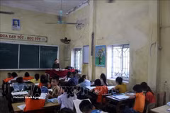 Classe à l’école primaire Hải Thanh (Nghi Sơn, Thanh Hoa). Photo ; VNA
