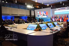 Lors de la Réunion des ministres des Affaires étrangères ASEAN-Japon. Photo : VNA