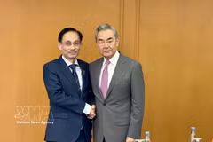 Le ministre vietnamien des Affaires étrangères, Le Hoai Trung, et son homologue chinois Wang Yi. Photo : VNA