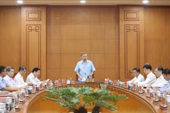 Le SG Tô Lâm dirige une réunion du Comité central sur la lutte anticorruption. Photo : VNA