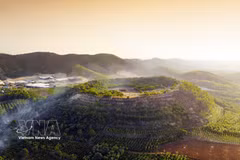 Le volcan Bang Mo, dans le bourg d'Ea T'ling, district de Cu Jut, province de Dak Nong. Photo : VNA