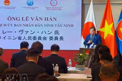Le président du Comité populaire de la province de Tay Ninh, Le Van Han, prend la parole lors de l’événement. Photo : VNA