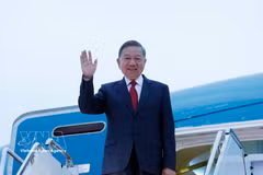 Le secrétaire général du Parti et président de la République Tô Lâm est arrivé à New York pour participer au débat général de haut niveau de la 81e session de l’Assemblée générale de l’ONU. Photo : VNA