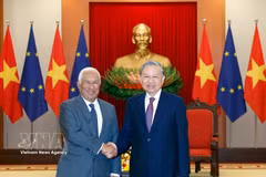 Le secrétaire général du Parti, To Lam, (droite) reçoit le président du Conseil européen, António Costa, en janvier 2026. Photo : VNA