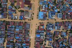 Inondations à Thai Nguyen. Photo : VNA