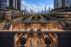 Image de synthèse de la ligne ferroviaire Bến Thành – Thủ Thiêm. Photo : THACO