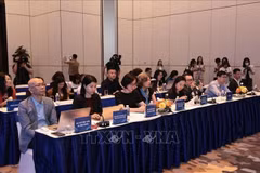 Des représentants des bureaux commerciaux vietnamiens à l’étranger lors de la Coférence. Photo : VNA