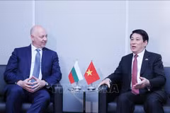 Le président Luong Cuong (droite) et le Premier ministre bulgare Rosen Zhelyazkov. Photo : VNA