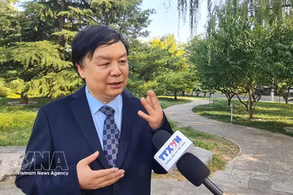 Le professeur Mi Liang, directeur du Centre de recherche sur l'Asie du Sud-Est de l'Université des langues étrangères de Beijing. Photo: VNA