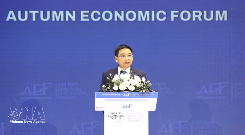 Le vice-Premier ministre Nguyen Van Thang lors du Forum économique d'automne 2026. Photo: VNA
