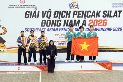 Le Vietnam s’impose au Championnat de Pencak Silat d’Asie du Sud-Est 2026. Photo: VNA