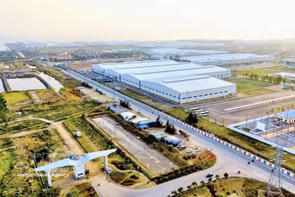 Le parc industriel DEEP C de Hai Phong est appelé à devenir un modèle de parc industriel écologique et de développement durable au Vietnam. Photo: VNA