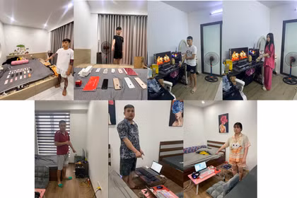 Plusieurs suspects arrêtés dans le cadre de l’enquête. Photo: Police de la ville de Quang Ninh.