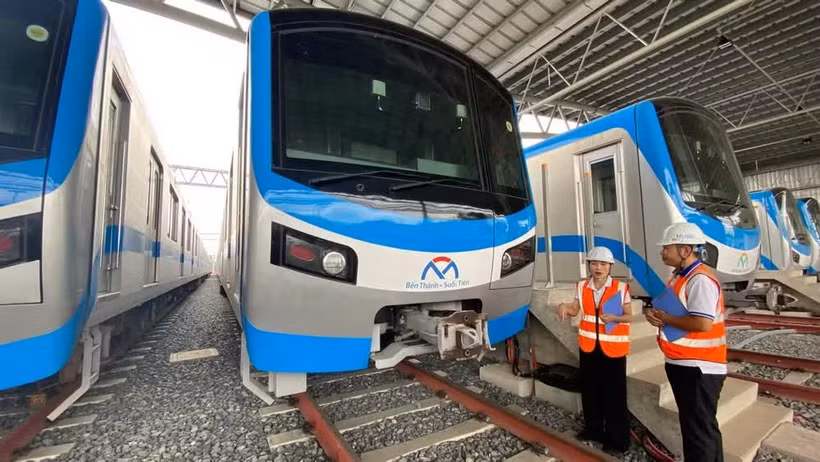 DEs conducteurs de métro sur la ligne 1 (Ben Thanh - Suoi Tien). Photo : nhandan.vn