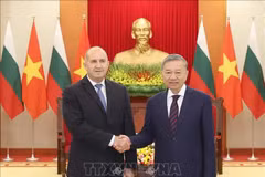 Le secrétaire général du Parti communiste du Vietnam (PCV), To Lam (droite), et le président bulgare, Roumen Radev. Photo: VNA