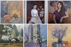 Quelques peintures présentées dans le cadre de l'exposition. Photo: comité d'organisation