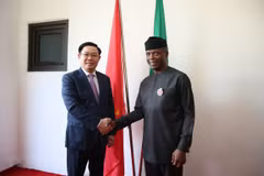 Entretien entre le vice-Premier ministre Vuong Dinh Hue et le vice-président nigérian