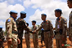 L'Unité de génie militaire n°1 du Vietnam à la FISNUA célèbre la Fête nationale