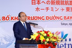 Nguyen Xuan Phuc à la cérémonie de publication de deux nouvelles lignes de Vietjet Air vers le Japon