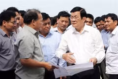Le président se rend dans la province de Khanh Hoa. (Photo : VNA)