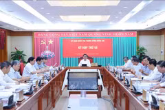 La Commission centrale du contrôle du Parti a tenu les 7 et 8 août à Hanoï, sa 45e réunion, sous l’égide de son président Tran Cam Tu, membre du Bureau Politique, secrétaire du Comité central du Parti. Photo : VNA