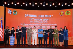 Ouverture de la 27e réunion des directeurs généraux des départements d'immigration de l’ASEAN à Khanh Hoa. Photo : VNA