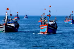 Mille drapeaux nationaux offerts aux pêcheurs de Ly Son
