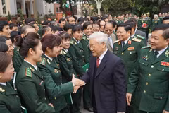 Têt : Nguyen Phu Trong formule ses vœux au Commandement des gardes-frontières
