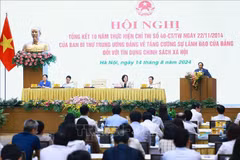 Le Premier ministre Pham Minh Chinh prend la parole. Photo: VNA