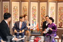 La présidente de l’AN vietnamienne rencontre des représentants de groupes sud-coréens