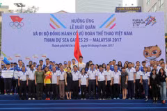 Marche de soutien aux sportifs vietnamiens participant aux SEA Games 29
