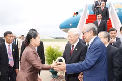 Le secrétaire général du PCV arrive à Phnom Penh pour sa visite d’Etat au Cambodge