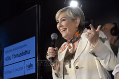 La présidente islandaise Halla Tómasdóttir. Photo: AFP/VNA