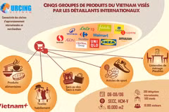 Cinqs groupes de produits du Vietnam visés par les détaillants internationaux 