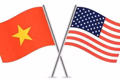 Drapeaux du Vietnam et des États-Unis. Source: Internet