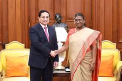 Le Premier ministre Pham Minh Chinh et la présidente indienne Droupadi Murmu, à New Delhi, le 1er août 2024. Photo: VNA
