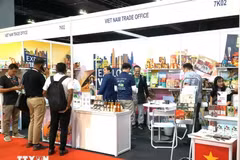 Stand de l'Office du commerce du Vietnam en Malaisie au salon international des produits halal 2024. Photo: VNA