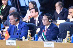 Le Premier ministre vietnamien Pham Minh Chinh au sommet du G20, à Rio de Janeiro, au Brésil, le 19 novembre. Photo: VNA